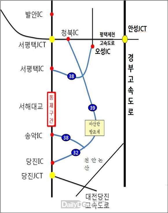 우회도로 안내도